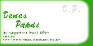 denes papdi business card