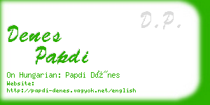 denes papdi business card